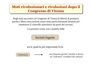 Moti rivoluzionari e rivoluzioni dopo il Congresso di Vienna