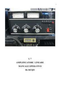 L 7 AMPLIFICATORE LINEARE MANUALE