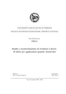 UNIVERSIT`A DEGLI STUDI DI TRIESTE Studio e caratterizzazione