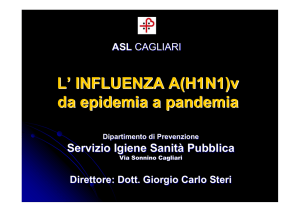 L` INFLUENZA A(H1N1)v da epidemia a pandemia