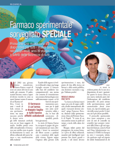 Farmaco sperimentale sorvegliato SPECIALE