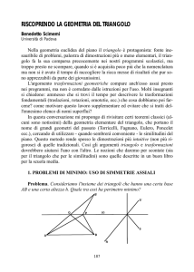 RISCOPRENDO LA GEOMETRIA DEL TRIANGOLO