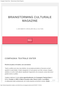 Compagnia Teatrale Enter – Brainstorming Culturale Magazine