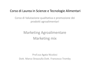 Marketing Agroalimentare - I.T.A. "Umberto I", Andria