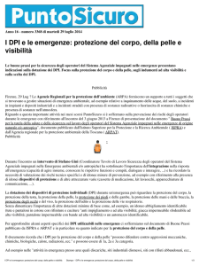 I DPI e le emergenze: protezione del corpo, della pelle e visibilità