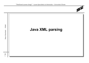 Java XML parsing - Università di Trento