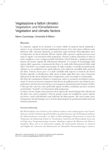 Vegetazione e fattori climatici Vegetation und Klimafaktoren