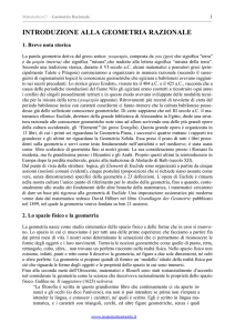 introduzione alla geometria razionale - Matematica e