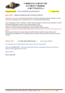 Agosto 2015 - Associazione Astrofili Cascinesi
