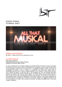 SCHEDA TECNICA ALL THAT MUSICAL