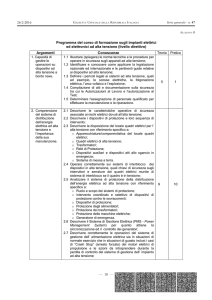 Programma del corso di formazione sugli