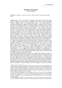 Filosofia e democrazia - Antonio Cosentino blog