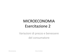 MICROECONOMIA Esercitazione 2