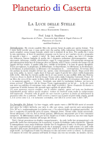 La Luce delle Stelle - Planetario di Caserta