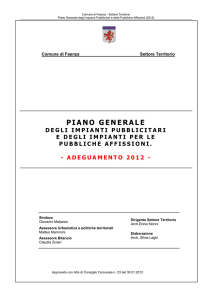 Piano Generale degli impianti pubblicitari e