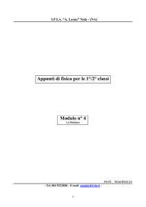 Appunti di fisica per le 1°/2° classi Modulo n° 4
