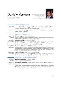 Daniele Perrotta – Curriculum Vitae
