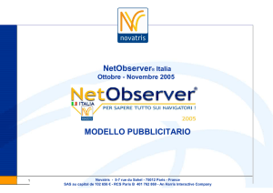 NetObserver® Italia MODELLO PUBBLICITARIO