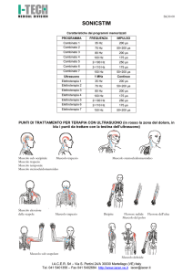 Scheda trattamenti Sonicstim - I