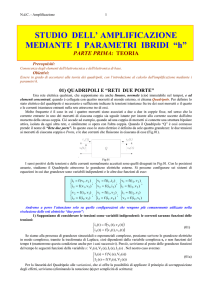 STUDIO DELL` AMPLIFICAZIONE MEDIANTE I PARAMETRI IBRIDI “h”