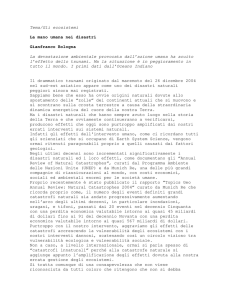 Tema/Gli ecosistemi La mano umana nei disastri Gianfranco