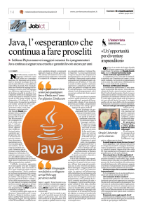 Java, l` «esperanto» che continua a fare proseliti