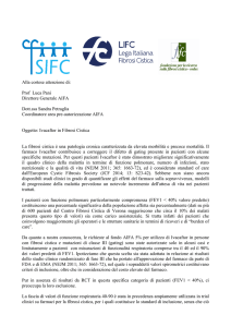 Lettera AIFA - Fondazione Ricerca Fibrosi Cistica