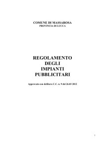 regolamento modificato 2012 pubblicità