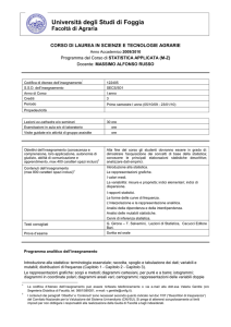 Programma Statistica Applicata Agraria Russo Massimo