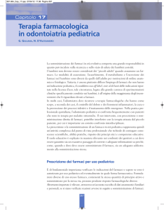 Terapia farmacologica in odontoiatria pediatrica