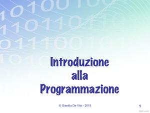 Programmare - La didattica dell`Informatica