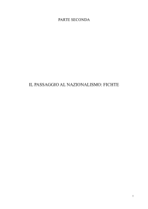 IL PASSAGGIO AL NAZIONALISMO: FICHTE