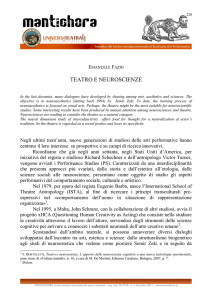 teatro e neuroscienze - Università degli Studi di Messina