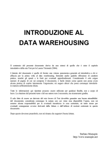 introduzione al data warehousing