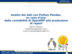 Marco Pattaro, Analisi dei dati con Python Pandas - ERLug