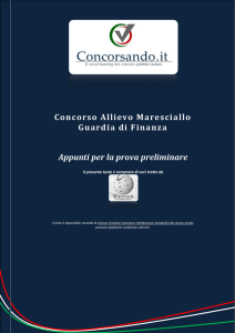 Concorso Allievi Marescialli Guardia di Finanza