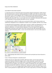 documento informativo sulle mineralizzazioni di Corchia