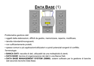 Database - Prof. Crescenzio Gallo