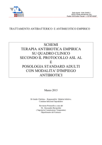 schemi terapia antibiotica empirica su quadro clinico