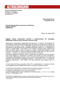 Raccomandata AR Anticipata via fax Autorità