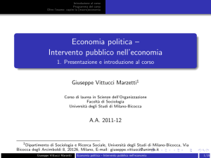 Economia politica – Intervento pubblico nell`economia