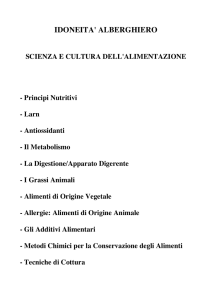 scienza dell`alimentazione