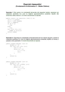 Esercizi riassuntivi