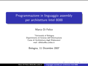 Programmazione in linguaggio assembly per architetture Intel 8088