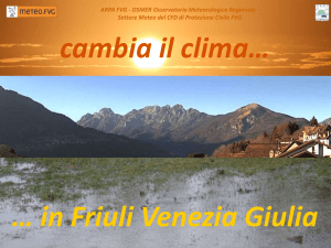 Cambia il clima...in Friuli Venezia Giulia