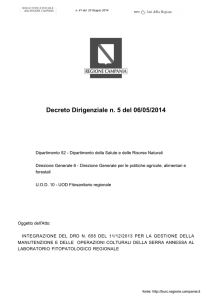 Decreto Dirigenziale n. 5 del 06/05/2014 - Burc