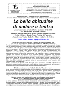 La bella abitudine di andare a teatro