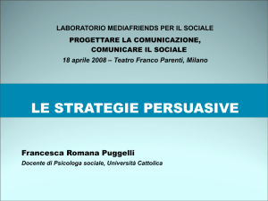 Le strategie persuasive della pubblicità sociale