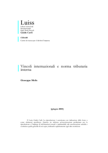 Vincoli internazionali e norma tributaria interna