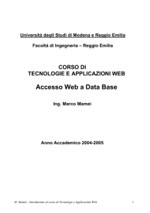 Accesso Web a Data Base